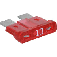 Littelfuse Fuse, 10 A, 32 VDC, Fast-Acting Automotive Blade, Red, ATO, 257 Series