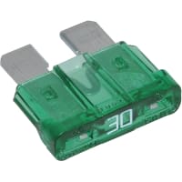 Littelfuse Fuse, 30 A, 32 V, Fast-Acting Automotive Blade, Green, ATO, 257 Series