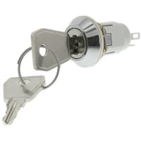 Lorlin Key Switch, SPDT-NO/NC, 5 A@ 115 V ac 2-Way, -20 - +65degC