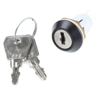 Lorlin IP67 Key Switch, SPDT, 3 A@ 50 V dc, 5 A@ 115 V ac 2-Way, -20 - +65degC