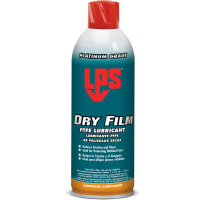 LPS PTFE Lubricant, Dry Film, Colorless, Non-Staining, Aerosol, 11 wt oz, White