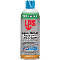 LPS Food Grade Silicone Lubricant, Aerosol, 10 wt oz, Colorless, w/DETEX, Dry Film