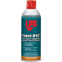 LPS Dry Moly Lubricant, Aerosol, 11 wt oz, Black, Bonds to Metal, Force 842 Series