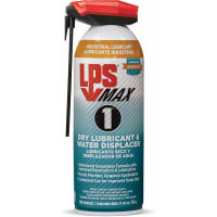 LPS Dry Lubricant & Water Displacer, Aerosol, 11 wt oz, Brown, Max 1 Series