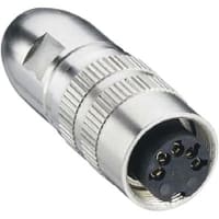 Lumberg Circular Female Connector w/Shielding IP68 Watertight 8 Pole, 0322 Series