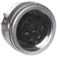 Lumberg Socket 6 0.75 sq. mm 5 A 250 VAC PA GF -2 pF 10.7 in.