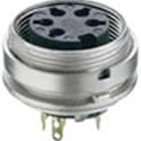 Lumberg Connector Circular DIN Female Receptacle Solder Term Rear Mount IP40 Mate SV WSV