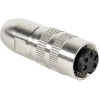 Lumberg Connector circular din female locking plug w/shielding 5 contact ip68 watertight