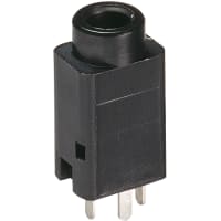 Lumberg Jack chassis socket, 3.5 mm, 3 poles/stereo, upright, for printed circuit boards