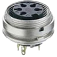 Lumberg Connector Circular DIN Female Receptacle Solder Term Rear Mount IP40 Mate SV WSV