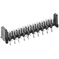 Lumberg Tab Header, W/Retaining Hooks, Solder Contacts Dual Row Staggered