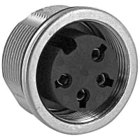 Lumberg Connector circular din female front mount receptacle shielding 4 contact ip68