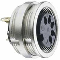 Lumberg Connector circular din female front mount receptacle shielding 8 contact ip68