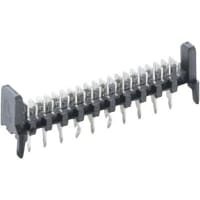 Lumberg Tab Header, W/Retaining Hooks, Solder Contacts Dual Row Staggered