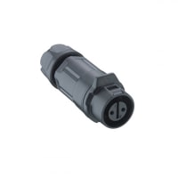 Lumberg Quicklock socket, IP67, size 12, straight, plastic housing and solder terminals