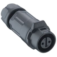 Lumberg Quicklock socket, IP67, size 12, straight, plastic housing and solder terminals