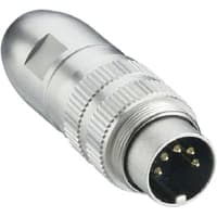 Lumberg connector, circular din, male locking plug w/shielding, 7 contact, ip68 watertight