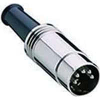 Lumberg DIN Plug, Straight, Shielded, Metal Housing, Bend Protection, Solder Terminals