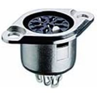 Lumberg DIN Socket, Shielded, Suitable Locking, Metal Housing, Flange, Solder Terminals