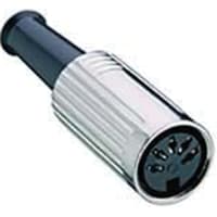 Lumberg DIN Socket, Straight, Shielded, Metal Housing, Bend Protection, Solder Terminals