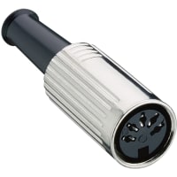 Lumberg DIN Socket, Straight, Shielded, Metal Housing, Bend Protection, Solder Terminals