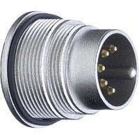 Lumberg Connector, Circular, 3, 0.75, 5 A, 250 VAC, 10^13 Ohms, 2 pF (Approx.), -40 C