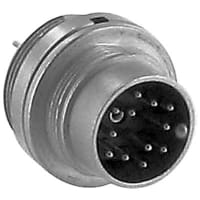 Lumberg Connector, Circular, 12, 3 A, 60 VAC, 10^12 Ohms, 3 pF (Approx.), -40 C, PA GF