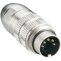 Lumberg Plug with threaded joint and solder terminals