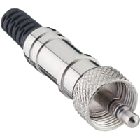 Lumberg Jack plug, 3.5 mm, straight version, with bend protection and solder terminals