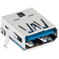 Lumberg USB 3.0 chassis socket type A, angular version, for printed circuit boards