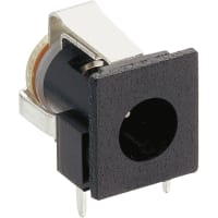 Lumberg Power supply chassis socket, angular version, with flange