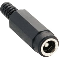 Lumberg Power supply cable socket, straight version, with bend protection