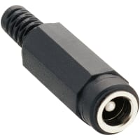 Lumberg Power supply cable socket, straight version, with bend protection