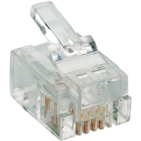 Lumberg Modular plug, 6p4c (RJ14), with locking latch, piercing technology