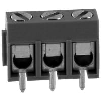 Lumberg Terminal Block, Screw, 5.08 mm, 15.24 mm L x 7.5 mm W x 14 mm H, 3, 15 A