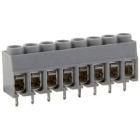 Lumberg Terminal Block, Screw, 5.0 to 5.08 mm, 40.64 mm L x 8.3 mm W x 18 mm H, 8, 15 A