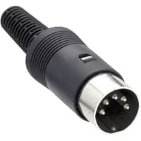 Lumberg connector, circular din, female plastic shielded plug, 4 contact, mates w/xs, ip40