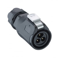 Lumberg Quicklock plug, IP67, size 16, straight, plastic housing and solder terminals