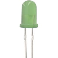 Lumex LED Green 30 mcd (Typ.) (Axial) 0.232 in. T-1-3/4 150 mA (Max.) 105 mW