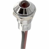 Lumex Panel Mount Indicator Red LED 0.323" Threaded 2 VDC Leads SSI Series