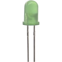 Lumex LED Green 30 mcd (Typ.) 5 mm 20 mA 2.1 V (Typ.) 5 V 555 nm 60 Deg GaP