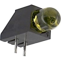 Lumex Indicator, LED PCB Thru-Hole Bulb T-1 3/4 Yellow Yellow Round Angl 30deg Single