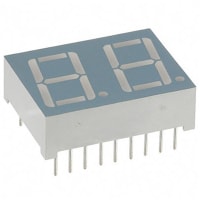 Lumex .56IN. 7 SEGMENT DUAL DIGIT DISPLAY, 585NM YELLOW, GRAY FACE, WHITE SEGMENTS, CO