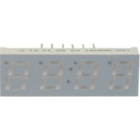 Lumex .28IN. 7 SEGMENT 4 DIGIT DISPLAY, 635NM RED, GRAY FACE, WHITE SEGMENTS