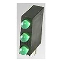 Lumex LED 3MM 3-HI GRN/GRN/GRN PC MNT