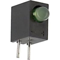 Lumex Indicator, LED PCB Thru-Hole Bulb T-3 mm Green Green Diffused Round Angl 80deg