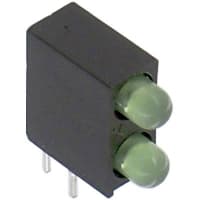 Lumex Indicator, LED PCB Thru-Hole Bulb T-3 mm Green Green Diffused Round Angl 60deg