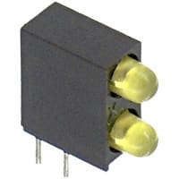 Lumex Indicator, LED PCB Thru-Hole Bulb T-3 mm Yellow Yellow Diffused Round Angl 80deg