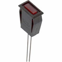 Lumex Indicator Panel Mount LED Mnt-Sz 5.3x11mm Snap-In Red 1.7V Leads