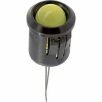 Lumex Indicator Panel Mount LED Mnt-Sz 0.5" Snap-In Yellow 2.1V Leads